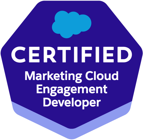Salesforce Certified Marketing Cloud Engagement Developer certification badge
