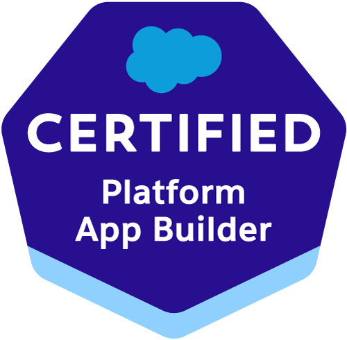 Salesforce Certified Platform App Builder certification badge