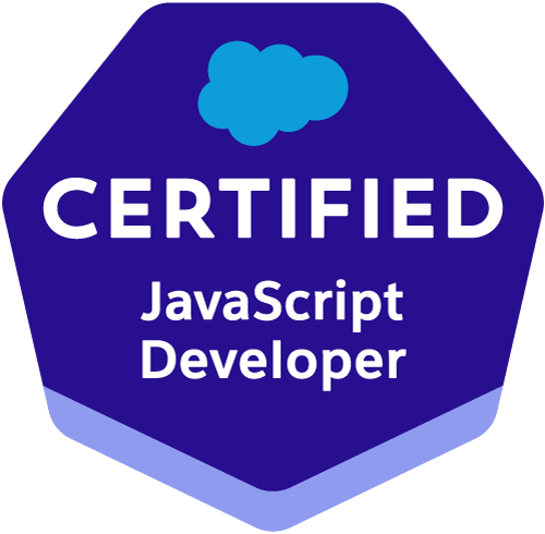 Salesforce Certified JavaScript Developer certification badge