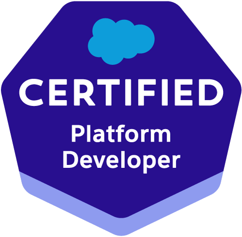 Salesforce Certified Platform Developer certification badge