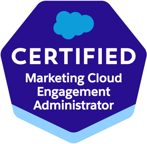 Salesforce Certified Marketing Cloud Engagement Administrator certification badge